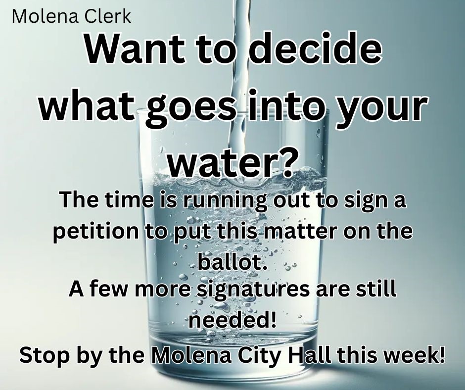 Water running into a glass